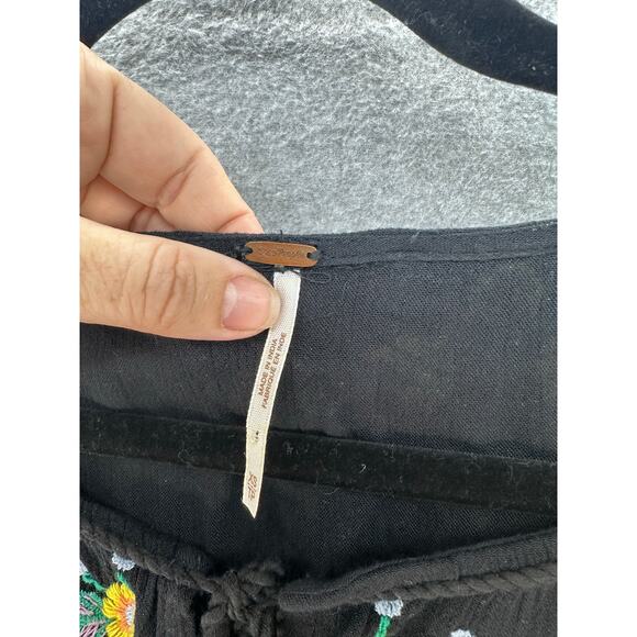 Free People Women's sz XS Oversized Spell On You Embroidered Dress Tunic BOHO - Picture 4 of 12